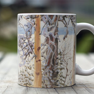 Ceramic Mugs Akseli Gallen-Kallela Winter Landscape in Ruovesi