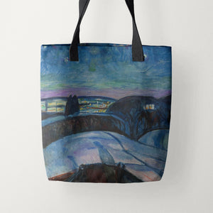 Tote Bags Edvard Munch Starry Night