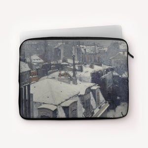 Laptop Sleeves Gustave Caillebotte Rooftops in the Snow