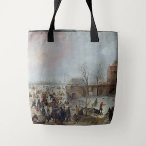 Tote Bags Hendrick Avercamp A Scene on the Ice