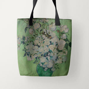 Tote Bags Vincent van Gogh Vase of Roses