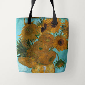 Tote Bags Vincent van Gogh Vase with Twelve Sunflowers